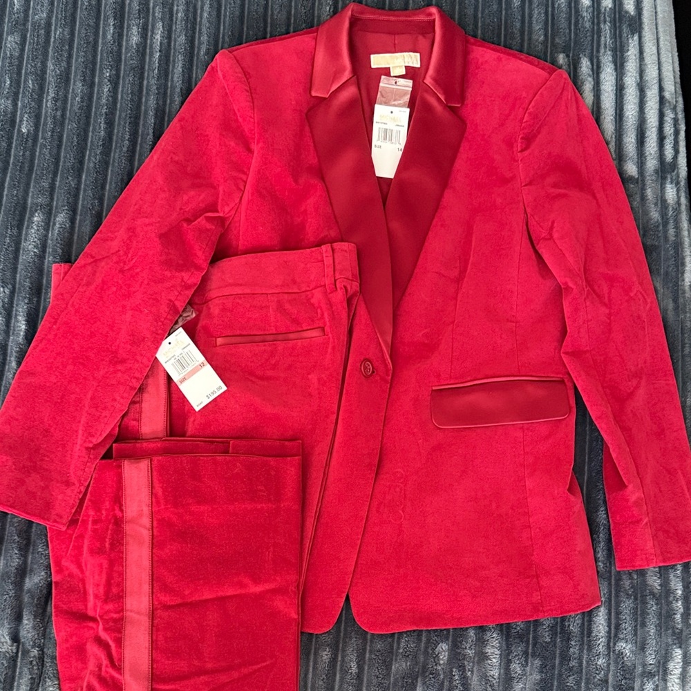 Michael Kors Vibrant Red Pantsuit